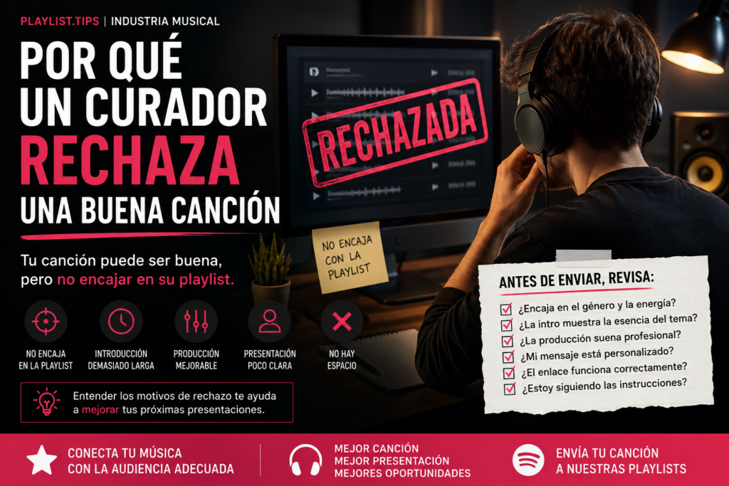Por qué un curador rechaza canciones