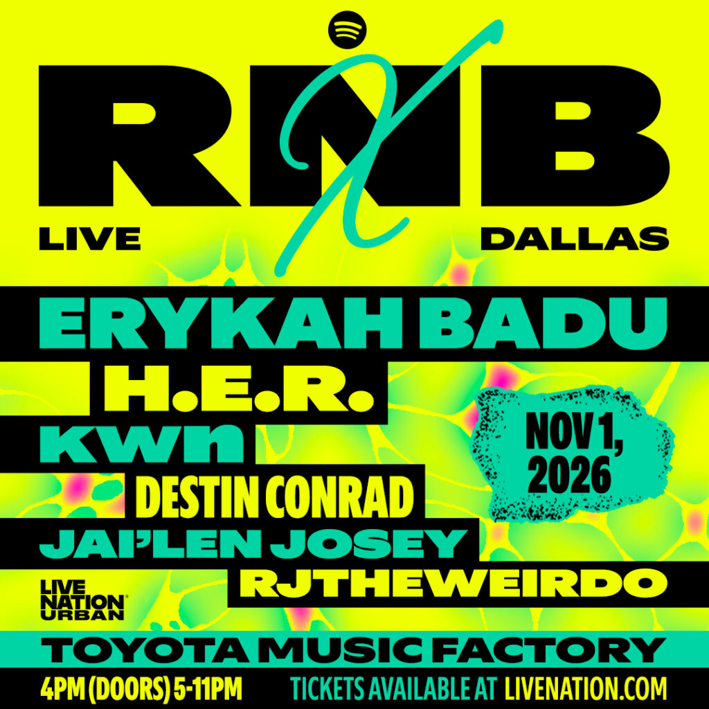 Logotipo del festival RNB X Live de Spotify en Dallas