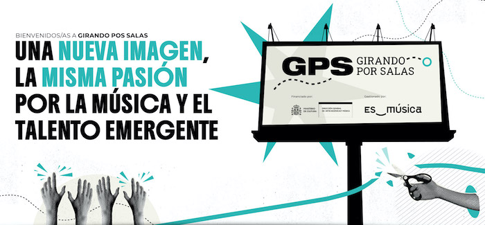 Logotipo o representación de la nueva identidad visual del circuito musical Girando Por Salas