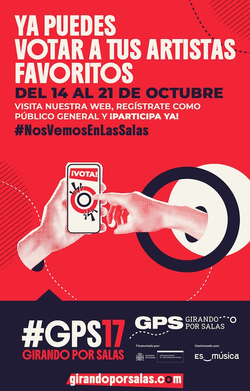 Microfono en un escenario durante un concierto del circuito Girando Por Salas