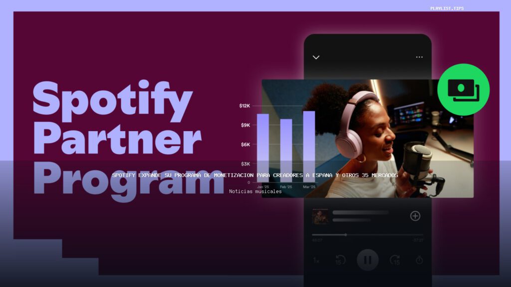 Spotify expande su programa de monetización para creadores a España y otros 35 mercados