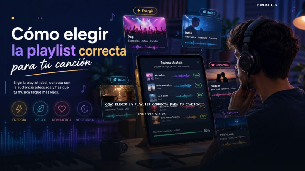 Cómo elegir la playlist correcta para tu canción