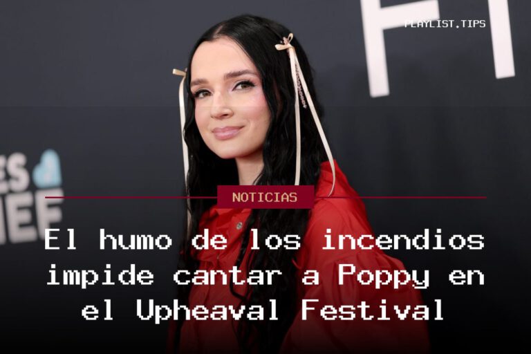 El humo de los incendios impide cantar a Poppy en el Upheaval Festival
